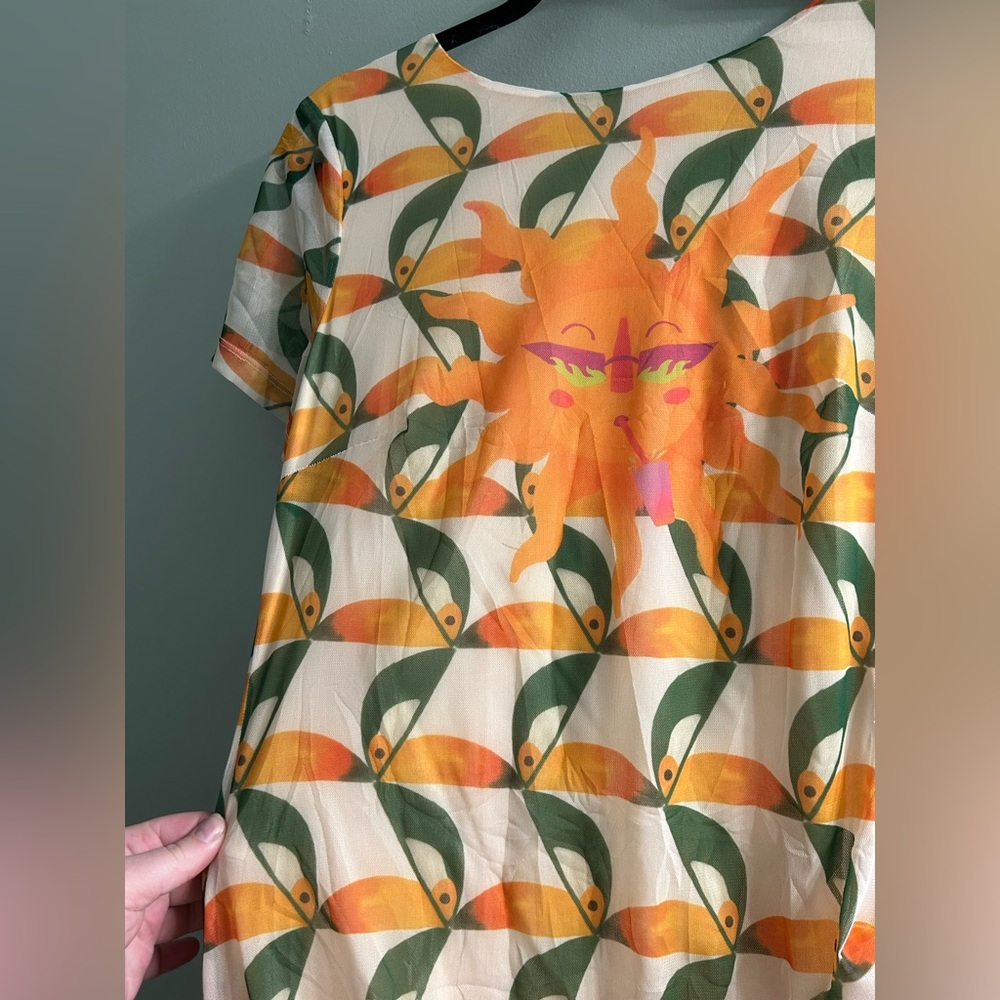 NWT Anthropologie farm Rio printed midi dress summer vacation - Picture 12 of 12